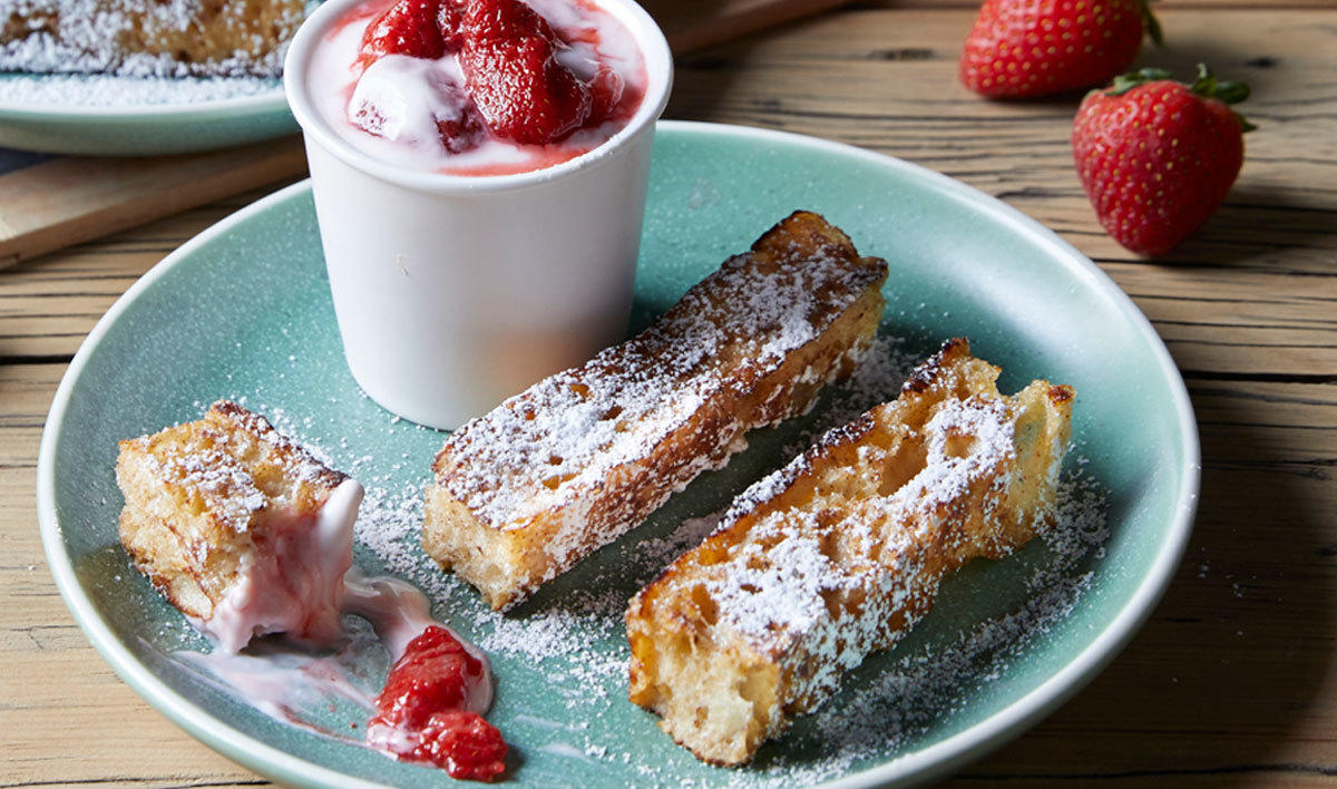 Driscoll's French toast with strawberry yoghurt
