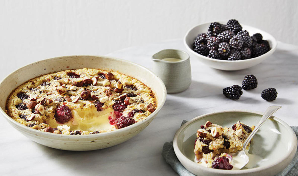 Blackberry clafoutis